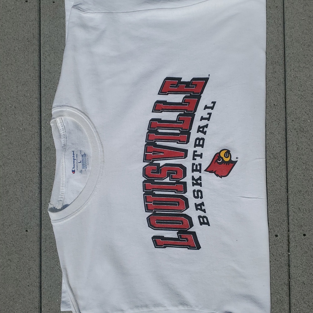Louisville Basketball White Short Sleeve T-Shirt | Louisville Basketball T-Shirt
